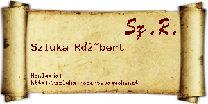 Szluka Róbert névjegykártya