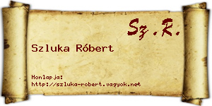 Szluka Róbert névjegykártya