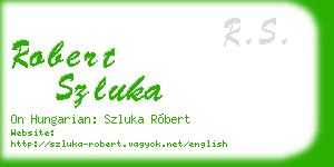 robert szluka business card