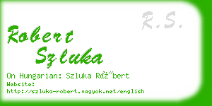 robert szluka business card